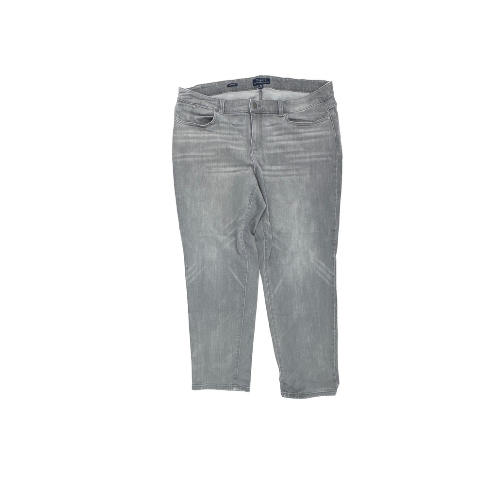 Talbots Boyfriend Jeans Womens 18W Gray Simply Flattering Stretch Denim